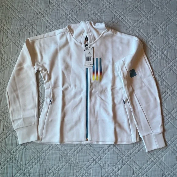 Adidas Hooded Sweatshirt Sportswear, white, Women’s Large (NWT) - Picture 6 of 11